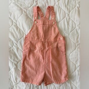 H&M Red and White Striped Overalls